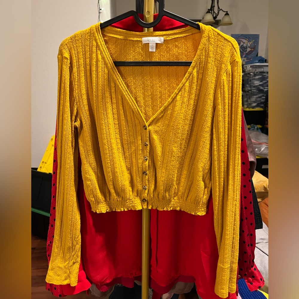 Abound Yellow Cardigan Small